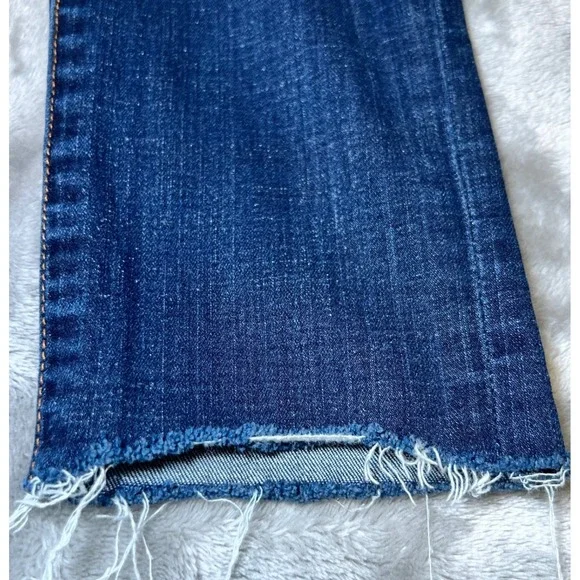 Abercrombie & Fitch Womens Size 2R Jeans 26x31 Blue Raw Hem Super CasualSkinny - Picture 8 of 15